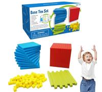 BASE TEN BLOQUES - Manipulales Juguetes Matemáticas Juego, Preschool Learning Counting Blocks, juguetes educativos para enseñar conceptos de números y de lugar