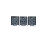 Base triple estanca Schuko con tapa HERMES 0326-01