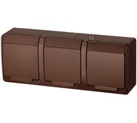 Enchufe HERMES 3x2P + Z IP44 marrón 0323-06 elektro-plast nasielsk 5901130483105