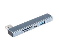 Base USB C 4 en 1, adaptador multipuerto USB con lector de tarjetas USB 3.0 USB 2.0, estación de acoplamiento divisor USB C para laptop