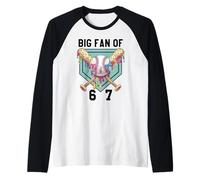 Baseball 67 Ice Cream Drip Baseball 6 7 Meme Baseball Player Camiseta Manga Raglan
