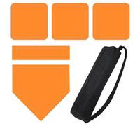 Baseball Bases, 5 piezas Base Set, Training Equipment Kit, Pitching Home Plate Accessory for Practice Sports in Outdoor Yard Home School Field Or Backyard Use, 16,14 x 11,42 x 7,87 in