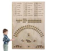 Baseball Board Games For Adults - Wooden Desktop Baseball Game, Tabletop Dice Strategy Game, Family Party Games For Kids And Adults, Early Educational Brain Toy, Classic Sports Table Home Office Trave
