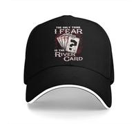 Baseball Cap Poker The Only Thing I Fear Is The River Card Men Women Visor Protection Snapback Poker Gift