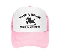 Baseball Cap Save A Horse Ride Cowboy Just Girl Who Loves Mom Mesh for Men Women Trucker s Gift