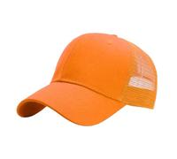 Baseball Caps Trucker Hat Baseball Cap Strukturiertes Schlichtes Design 6 Panel Einstellbare Größe, naranja, Talla única
