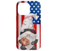 Baseball Catcher For Dad with American Flag Patriotic GNOME Carcasa para iPhone 14 Pro MAX