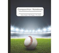 Baseball Composition Notebook | Cool Athletic Journal | Gift for Sports Fans, Athletes, Softball Lovers, Boys, Girls, Kids, Teens, Tweens, Back to ... |100 Wide Ruled Lined Pages | 7.5 x 9.25"