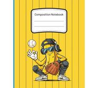 Baseball Composition Notebook: Cool Baseball Wide Ruled Notebook, Aesthetic Journal for Girls, School, Teens and Women, Gift for Kids Who Love Sports