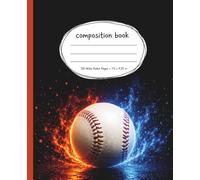 Baseball Composition Notebook Wide Ruled: Athletic Sports Journal for School, Practice, Writing & Everyday Use: Dynamic Theme for Students, Teens & Fans