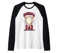 Baseball Dad Like a Regular Dad but Way Cooler Baseball Dad Camiseta Manga Raglan