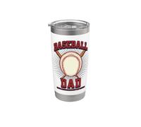 Baseball Dad Like a Regular Dad but Way Cooler Baseball Dad Vaso térmico de acero inoxidable de doble pared
