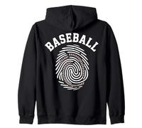 Baseball DNA Baseball Is In My Fingerprint Funny Game Sudadera con Capucha