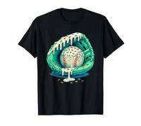 Baseball Drip Ice Cream Sprinkles Mint Baseball Glove Camiseta