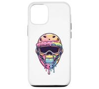 Baseball Fan Boys Catcher Mask Ice Cream Dripping Baseball Carcasa para iPhone 12/12 Pro