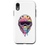 Baseball Fan Boys Catcher Mask Ice Cream Dripping Baseball Carcasa para iPhone XR