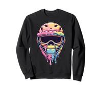 Baseball Fan Boys Catcher Mask Ice Cream Dripping Baseball Sudadera