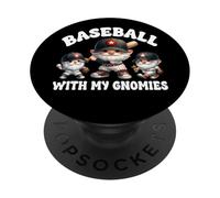 Baseball Gnome Grandpa With Sayings For Baseball Dad Coach PopSockets PopGrip Adhesivo