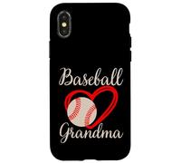 Baseball Grandma Women Family Matching Heart Mother's Day Carcasa para iPhone X/XS