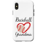 Baseball Grandma Women Family Matching Heart Mother's Day Carcasa para iPhone X/XS