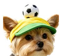 Baseball Hat For Dogs - Soccer Design Cat Visor with Ear Holes | Small Dog Hat,for Summer Outdoor Beach Park Hiking Party Celebration