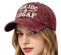 Baseball Hats for Men - Soft Embroidered IDK IDC Headwear, Summer Baseball Trucker Hat, Breathable Snapback Graphic Cap | Distressed Sun Shade Strapback for Adults Men Women Teens Travel Daily Running