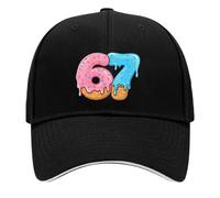 Baseball Hats - Women Baseball Hat | 67 Number Comfortable Vintage Caps | Adjustable Ice Cream Theme Ball Trucker Hats For Family Adults Men Outdoor Travel Sports Commute Casual Indoors