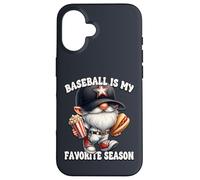 Baseball Is My Favorite Season Baseball Gnome With Sayings Carcasa para iPhone 16