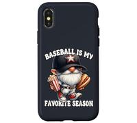 Baseball Is My Favorite Season Baseball Gnome With Sayings Carcasa para iPhone X/XS