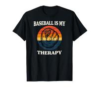 Baseball Is My Therapy Vintage Retro Glove Player Camiseta