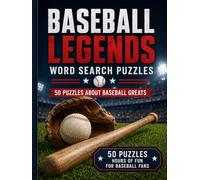 Baseball Legends Word Search for Adults and Seniors: 50 Large Print Word Search Puzzles Featuring Hall of Fame Greats, Baseball Icons, Record Breakers, and Legendary Players (US Sports Word Search)