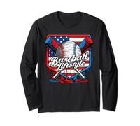 Baseball Lifestyle Ice Cream Drip Home Plate Niños Manga Larga