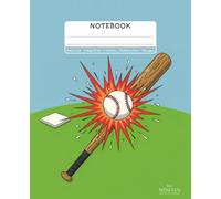 Baseball Lined Notebook - 7,5x9,25 in - 100 pages: Cool Bat and Ball Graphic Composition Book for Kids and Teens, College Ruled Lined Journal, for School and Personal Use