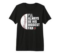 Baseball Mom Siempre Seré Su Mayor Fan Camiseta Premium