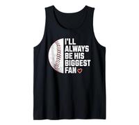 Baseball Mom Siempre Seré Su Mayor Fan Camiseta sin Mangas