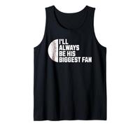 Baseball Mom Siempre Seré Su Mayor Fan Camiseta sin Mangas