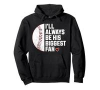 Baseball Mom Siempre Seré Su Mayor Fan Sudadera con Capucha
