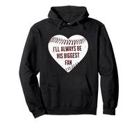 Baseball Mom Siempre Seré Su Mayor Fan Sudadera con Capucha