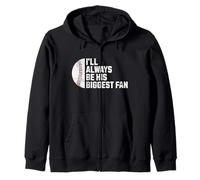 Baseball Mom Siempre Seré Su Mayor Fan Sudadera con Capucha
