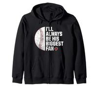 Baseball Mom Siempre Seré Su Mayor Fan Sudadera con Capucha