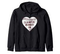 Baseball Mom Siempre Seré Su Mayor Fan Sudadera con Capucha