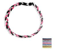 Baseball NecklacesThree Braided Rope Tornado Pattern Necklace for beaded rope for rope number necklaces for game day (6#,20 inches)