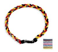 Baseball NecklacesThree Braided Rope Tornado Pattern Necklace for beaded rope for rope number necklaces for game day (11#,20 inches)