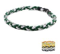 Baseball NecklacesThree Braided Rope Tornado Pattern Necklace for beaded rope for rope number necklaces for game day (24#,20 inches)