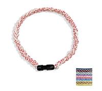 Baseball NecklacesThree Braided Rope Tornado Pattern Necklace for beaded rope for rope number necklaces for game day (18#,19 inches)
