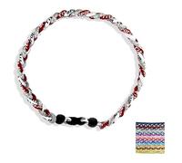 Baseball NecklacesThree Braided Rope Tornado Pattern Necklace for beaded rope for rope number necklaces for game day (10#,20 inches)