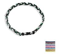 Baseball NecklacesThree Braided Rope Tornado Pattern Necklace for beaded rope for rope number necklaces for game day (5#,19 inches)