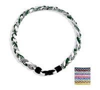 Baseball NecklacesThree Braided Rope Tornado Pattern Necklace for beaded rope for rope number necklaces for game day (15#,20 inches)