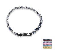 Baseball NecklacesThree Braided Rope Tornado Pattern Necklace for beaded rope for rope number necklaces for game day (1#,19 inches)