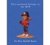 Baseball Player Composition Notebook | 120 Pages College Ruled, 7.5” x 9.25” | Matte Sports Journal for Teen Athletes, School Notes, Practice Logs & Gifts